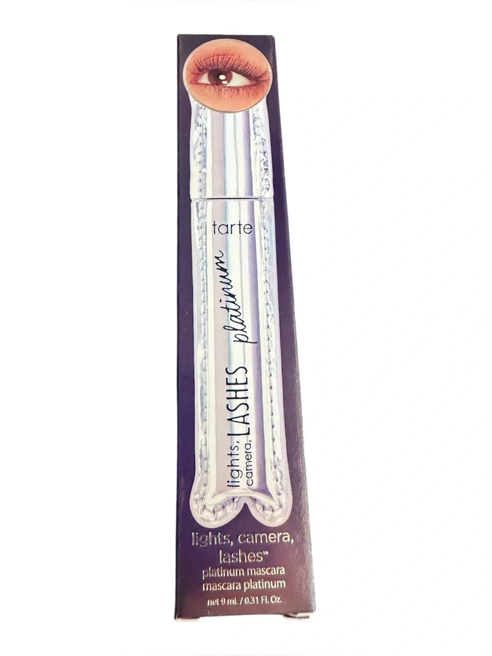 TARTE Lights, Camera, Lashes Volumizing Platinum Mascara Black, Full Size, New